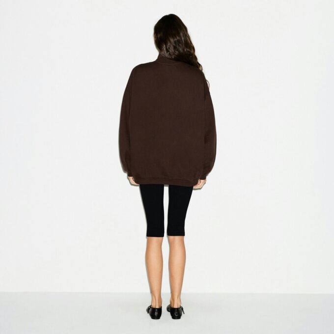 BOYFRIEND FLEECE OVERSIZED HALF ZIP