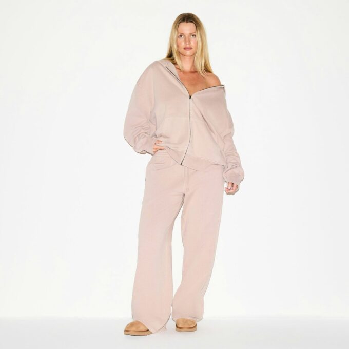 BOYFRIEND FLEECE OVERSIZED ZIP UP HOODIE BOYFRIEND FLEECE OVERSIZED ZIP UP HOODIE