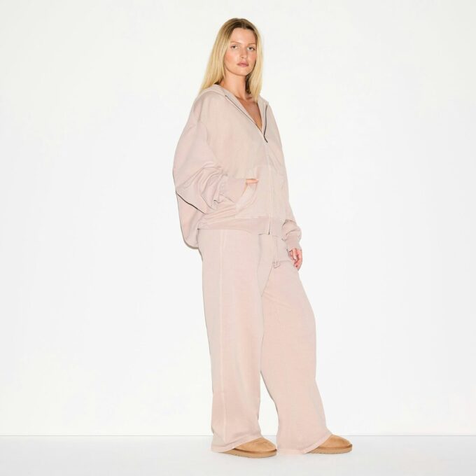 BOYFRIEND FLEECE OVERSIZED ZIP UP HOODIE BOYFRIEND FLEECE OVERSIZED ZIP UP HOODIE