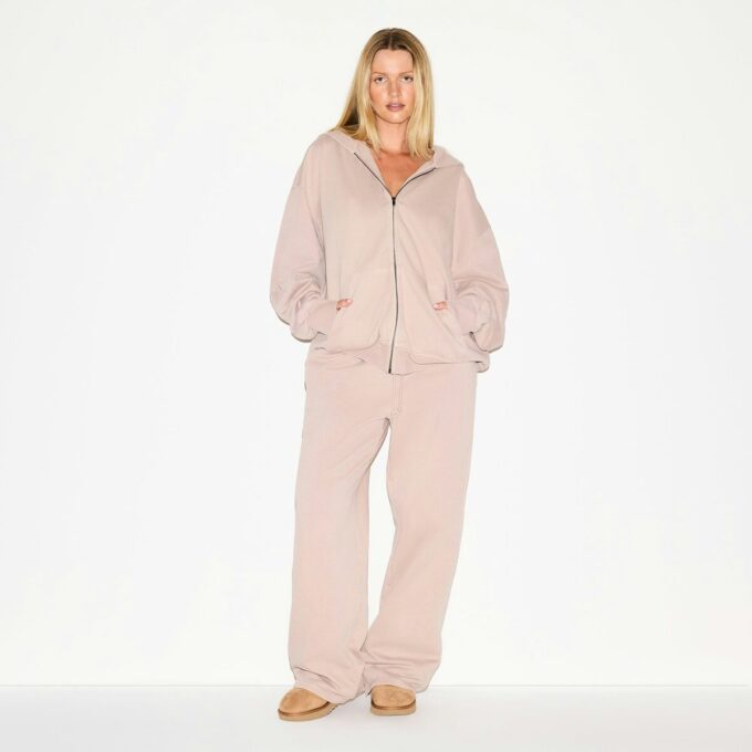 BOYFRIEND FLEECE OVERSIZED ZIP UP HOODIE BOYFRIEND FLEECE OVERSIZED ZIP UP HOODIE