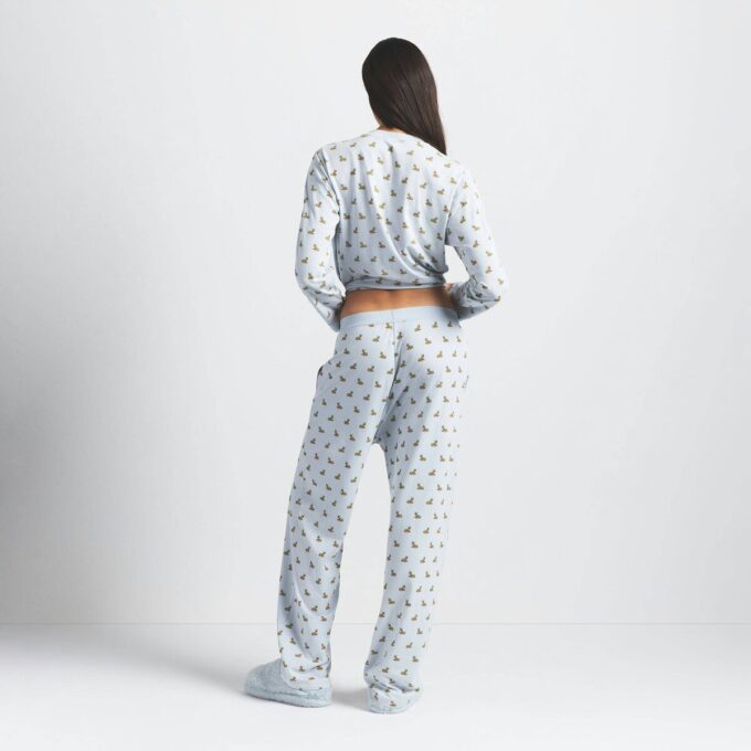 BOYFRIEND LONG SLEEVE T-SHIRT AND LOOSE PANT SET