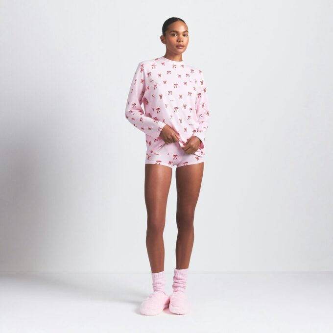 BOYFRIEND LONG SLEEVE T-SHIRT AND SHORT BOXER SET