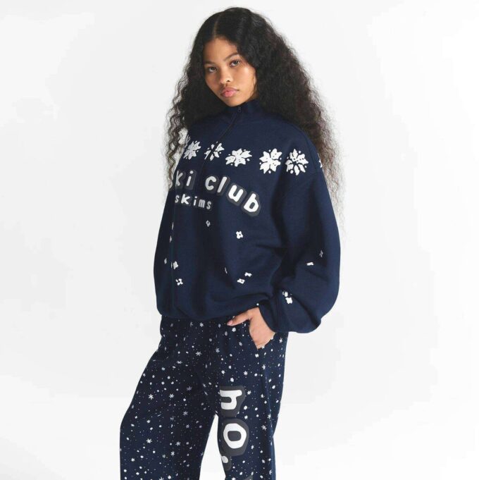 CACTUS PLANT FLEA MARKET X SKIMS COTTON FLEECE OVERSIZED QUARTER ZIP CACTUS PLANT FLEA MARKET X SKIMS COTTON FLEECE OVERSIZED QUARTER ZIP