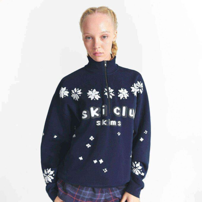 CACTUS PLANT FLEA MARKET X SKIMS COTTON FLEECE OVERSIZED QUARTER ZIP CACTUS PLANT FLEA MARKET X SKIMS COTTON FLEECE OVERSIZED QUARTER ZIP