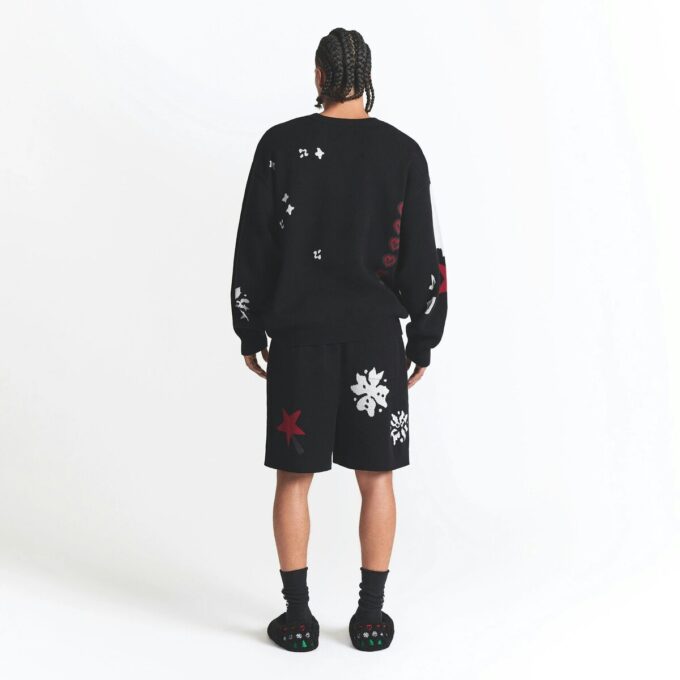 CACTUS PLANT FLEA MARKET X SKIMS COTTON KNIT MENS INTARSIA SHORT