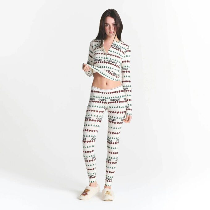 CACTUS PLANT FLEA MARKET X SKIMS COTTON RIB HENLEY AND LEGGING SET