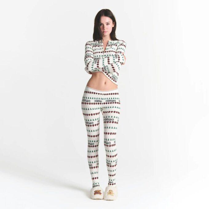 CACTUS PLANT FLEA MARKET X SKIMS COTTON RIB HENLEY AND LEGGING SET