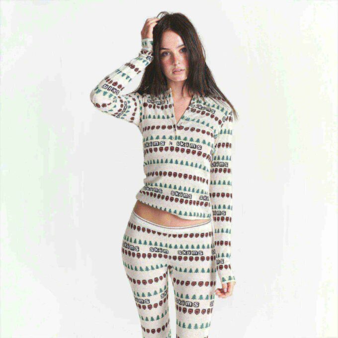 CACTUS PLANT FLEA MARKET X SKIMS COTTON RIB HENLEY AND LEGGING SET