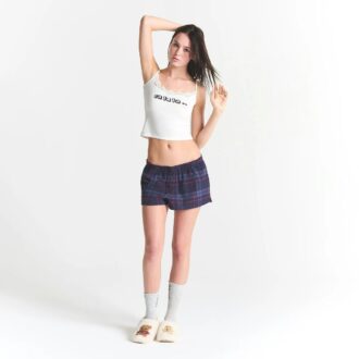 CACTUS PLANT FLEA MARKET X SKIMS SKIMS SLEEP LACE TANK AND FLANNEL SHORT SET