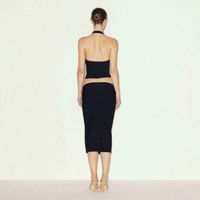 CLING MATTE MIDI SKIRT