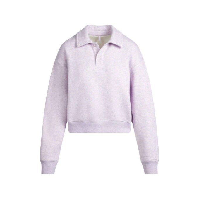 COTTON FLEECE POLO SWEATSHIRT