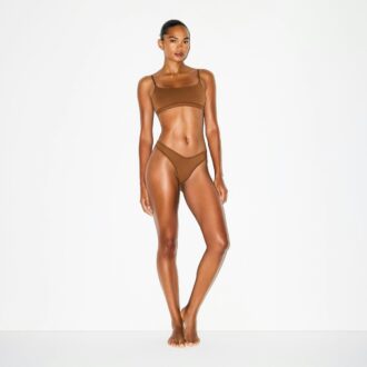 COTTON JERSEY DIPPED THONG