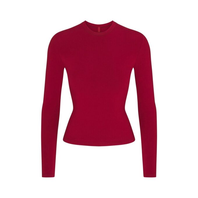 COTTON JERSEY LONG SLEEVE T-SHIRT