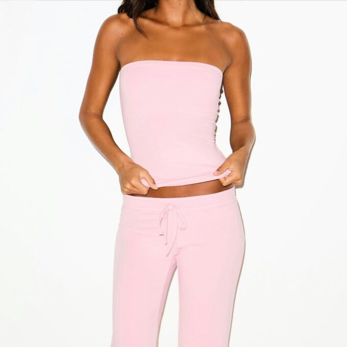 COTTON JERSEY LOW RISE CROP PANT COTTON JERSEY LOW RISE CROP PANT
