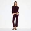COTTON JERSEY LOW RISE CROP PANT COTTON JERSEY LOW RISE CROP PANT