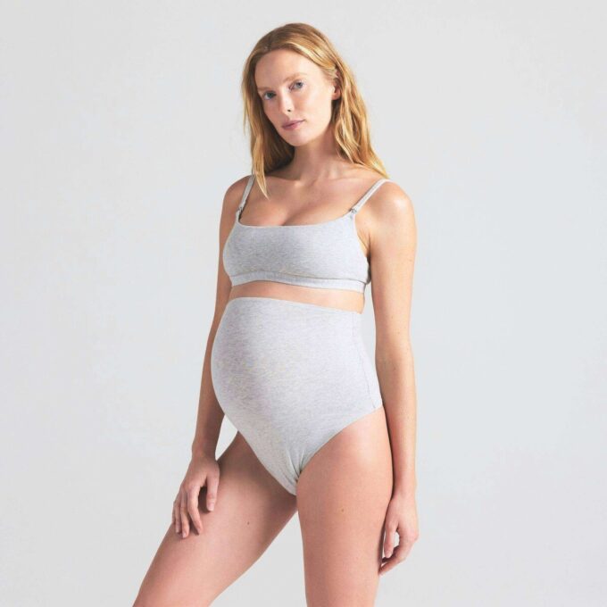 COTTON JERSEY MATERNITY HIGH-WAISTED THONG