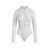 COTTON JERSEY PLUNGE HENLEY BODYSUIT COTTON JERSEY PLUNGE HENLEY BODYSUIT