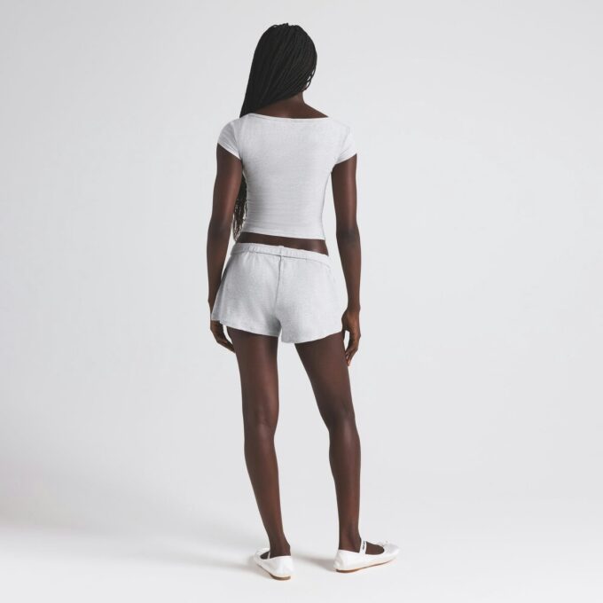 COTTON JERSEY SCOOP NECK T-SHIRT