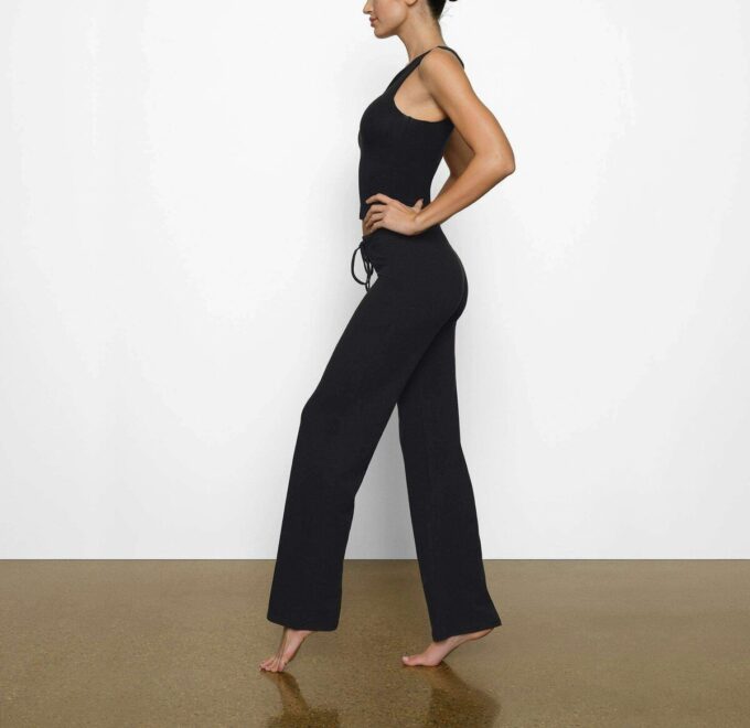 COTTON JERSEY STRAIGHT LEG PANT