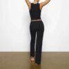 COTTON JERSEY STRAIGHT LEG PANT