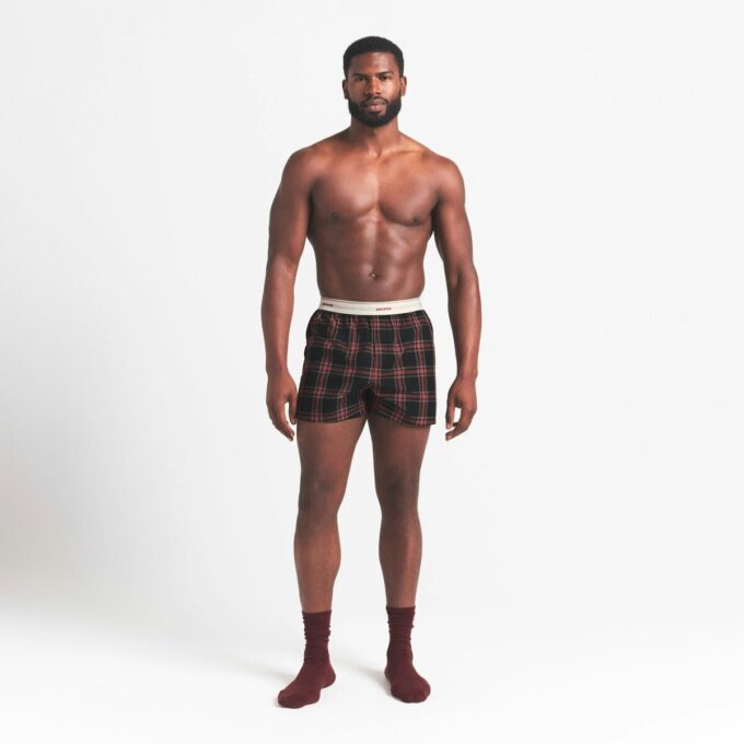 COTTON POPLIN MENS LOGO BAND BOXER