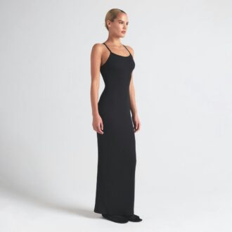 COTTON RIB LONG CAMI DRESS