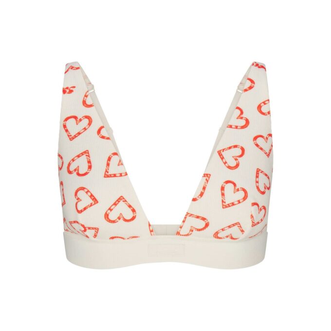 COTTON RIB PLUNGE BRALETTE COTTON RIB PLUNGE BRALETTE