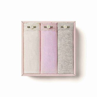 COTTON SEAMLESS JUNIORS LACE BIKINI 3-PACK