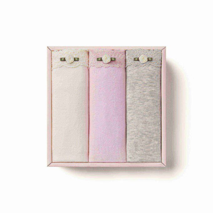 COTTON SEAMLESS JUNIORS LACE BIKINI 3-PACK