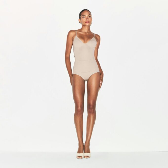 COTTON SHAPEWEAR THONG BODYSUIT