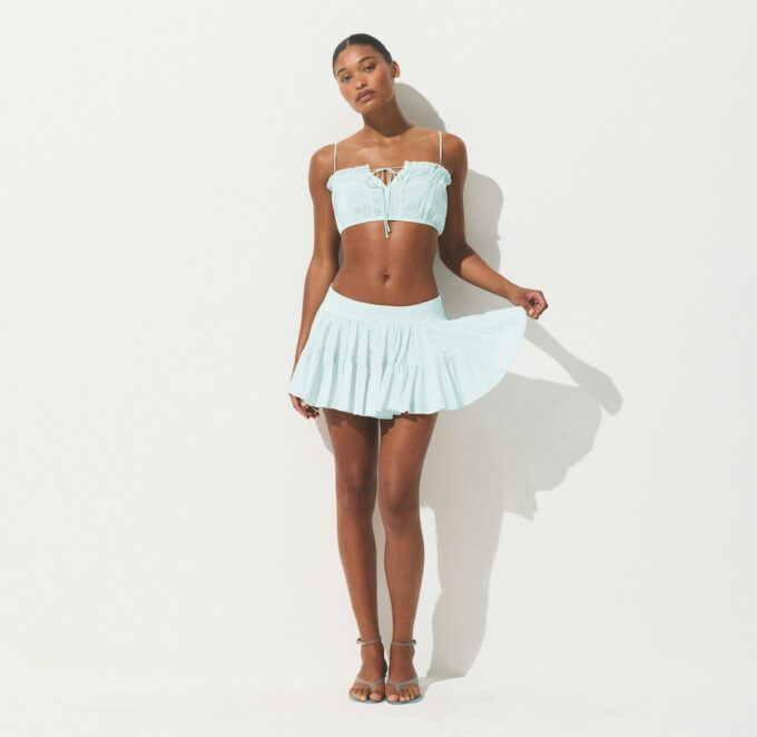 COTTON VOILE MINI SKIRT