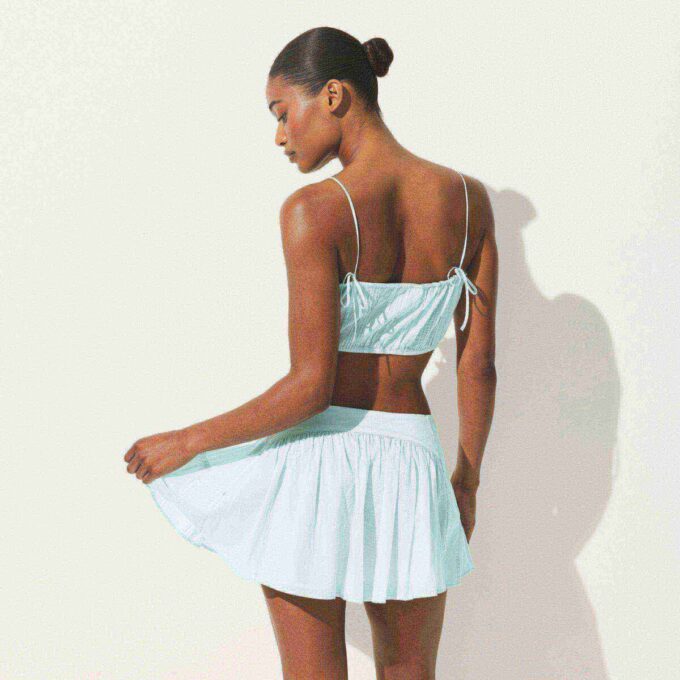COTTON VOILE MINI SKIRT