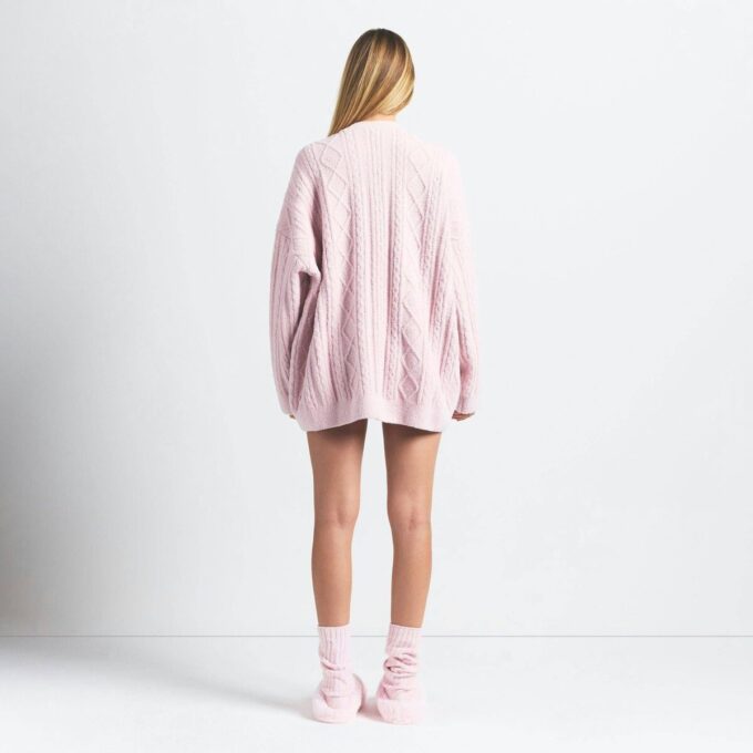 COZY LIGHT OVERSIZED CABLEKNIT CREWNECK PULLOVER COZY LIGHT OVERSIZED CABLEKNIT CREWNECK PULLOVER