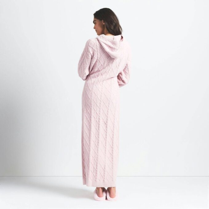 COZY LIGHT OVERSIZED CABLEKNIT LONG DRESS