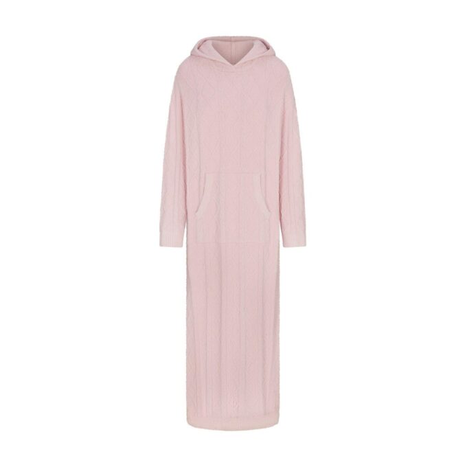 COZY LIGHT OVERSIZED CABLEKNIT LONG DRESS
