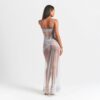 EMBROIDERED LINGERIE LONG SLIP DRESS