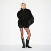 FAUX FUR OVERSIZED MOCK NECK JACKET FAUX FUR OVERSIZED MOCK NECK JACKET