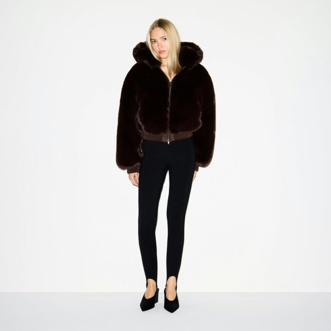 FAUX FUR ZIP UP JACKET FAUX FUR ZIP UP JACKET