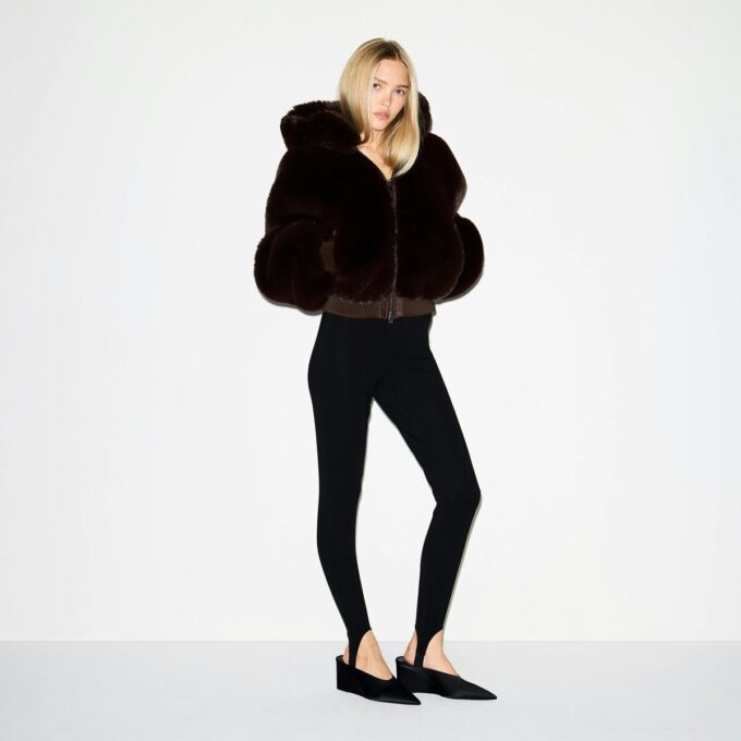 FAUX FUR ZIP UP JACKET FAUX FUR ZIP UP JACKET