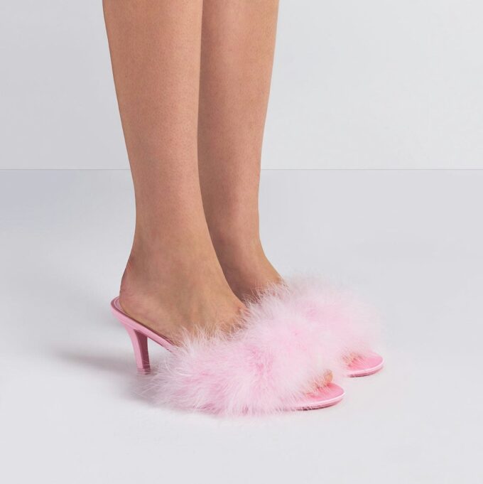 FEATHER KITTEN HEEL