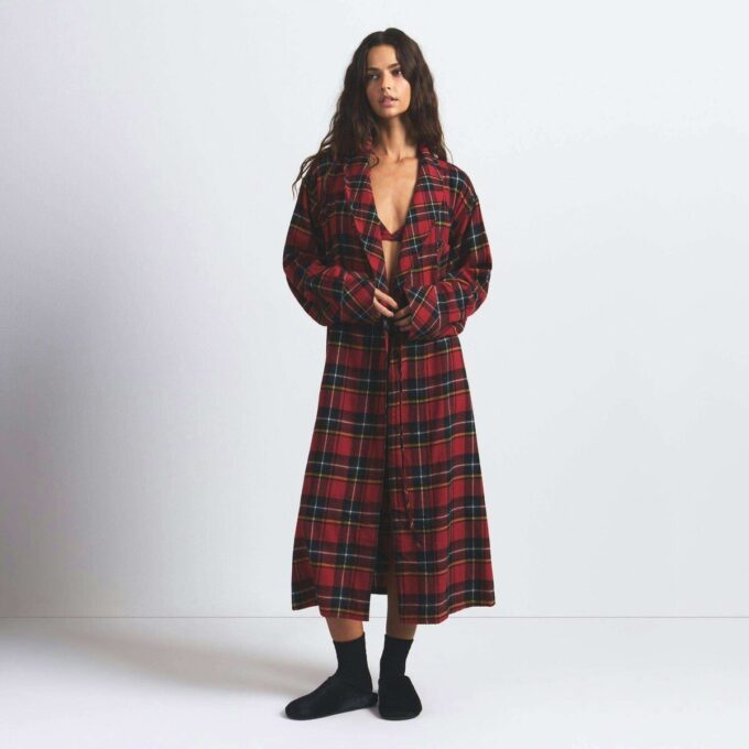 FLANNEL SLEEP LONG ROBE FLANNEL SLEEP LONG ROBE