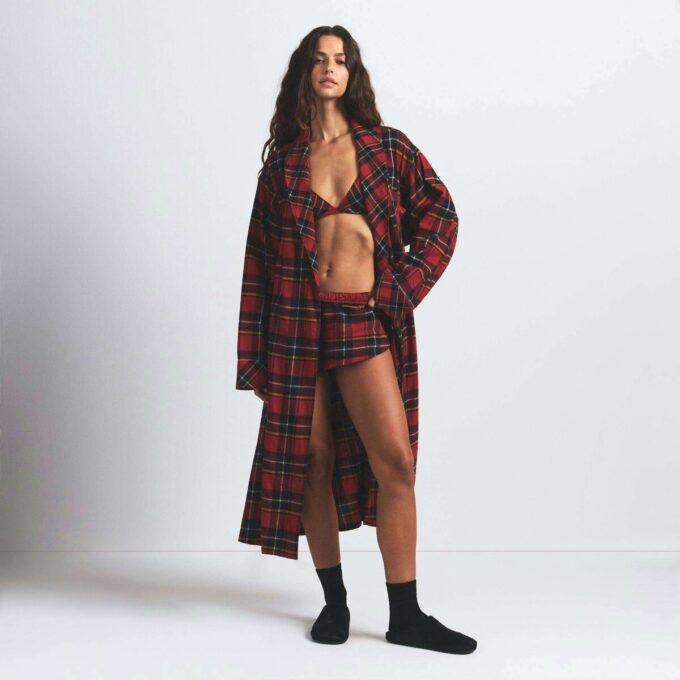 FLANNEL SLEEP LONG ROBE FLANNEL SLEEP LONG ROBE