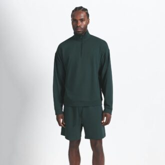 JERSEY LOUNGE MENS RELAXED QUARTER ZIP PULLOVER