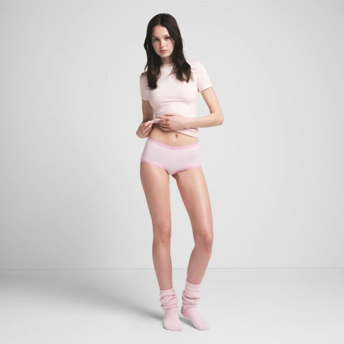 LIGHTWEIGHT COTTON LACE BOY SHORT