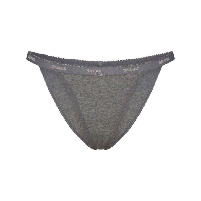 LIGHTWEIGHT COTTON LOGO PICOT STRING BIKINI LIGHTWEIGHT COTTON LOGO PICOT STRING BIKINI