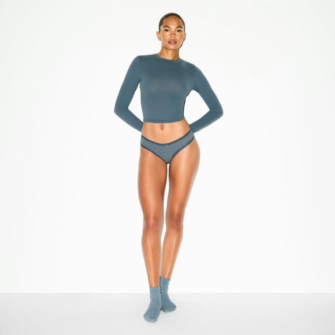 LIGHTWEIGHT COTTON POINTELLE LACE BRIEF LIGHTWEIGHT COTTON POINTELLE LACE BRIEF