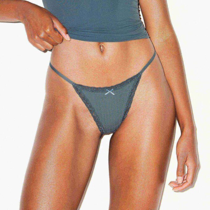 LIGHTWEIGHT COTTON POINTELLE LACE STRING THONG LIGHTWEIGHT COTTON POINTELLE LACE STRING THONG