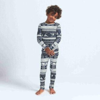 LOGO PLUSH POINTELLE KIDS LONG SLEEVE SET