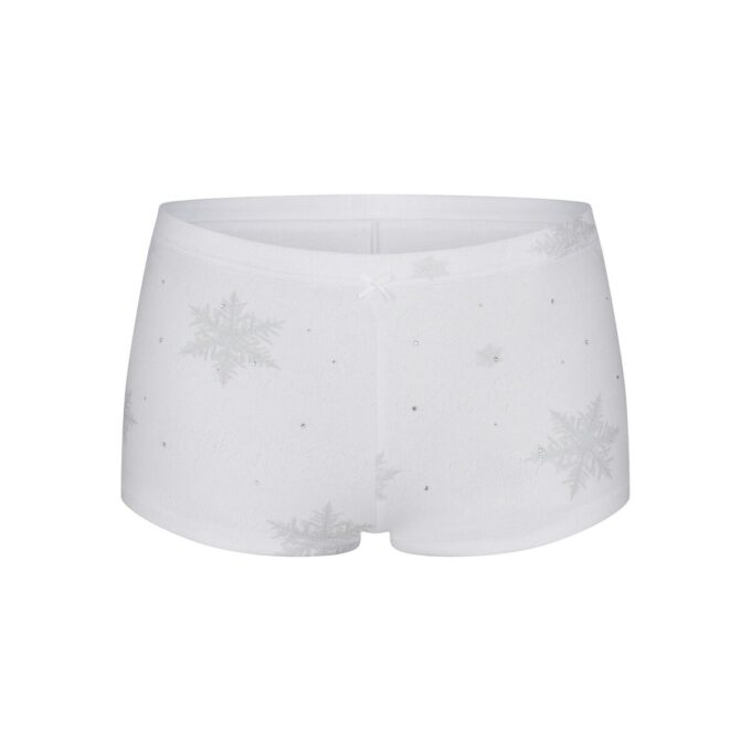 LOGO PLUSH POINTELLE RHINESTONE HENLEY SET