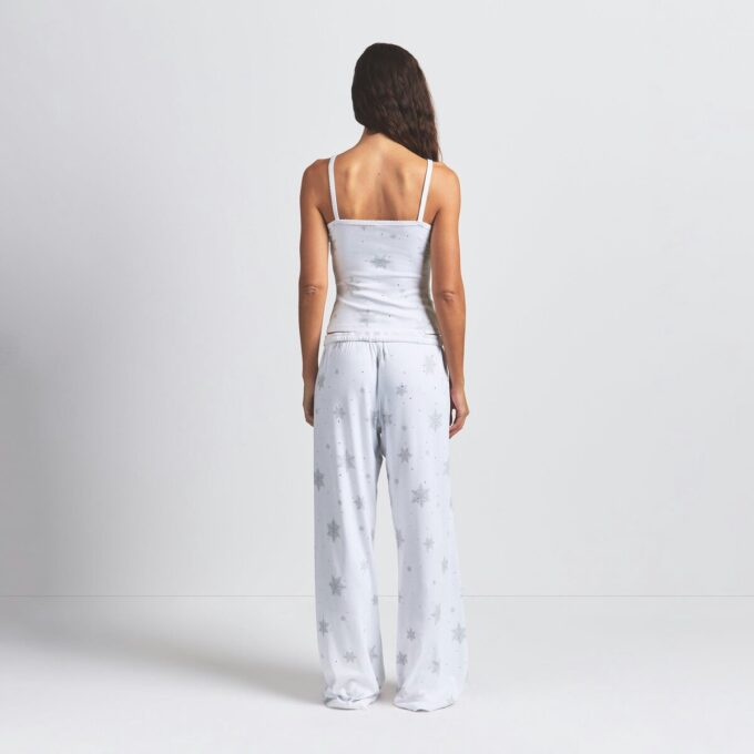 LOGO PLUSH POINTELLE RHINESTONE STRAIGHT LEG PANT LOGO PLUSH POINTELLE RHINESTONE STRAIGHT LEG PANT